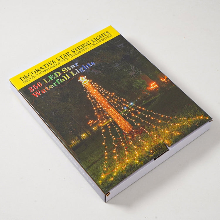 10LM 350 LED Star Waterfall Light Christmas Tree String Lights Outdoor Meteor Light, Plug Spec: EU Plug(RGB Light) - Christmas Decoration Lamps by PMc TechLife | Online Shopping South Africa | PMc TechLife | Buy Now Pay Later Mobicred