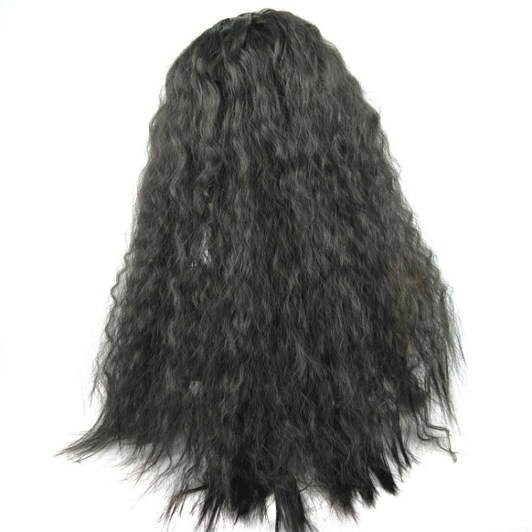 Women Chemical Fiber Middle Split Corn Perm Small Curly Long Wig(Black) - free shipping - PMC TechLife - Order now!