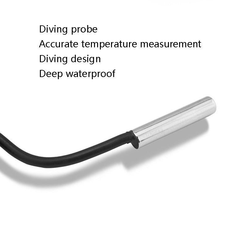 Fish Tank Digital Thermometer Waterproof Probe Electronic Measuring Thermometer, Line Length: 1m (Black) - free shipping - PMC TechLife - Order now!