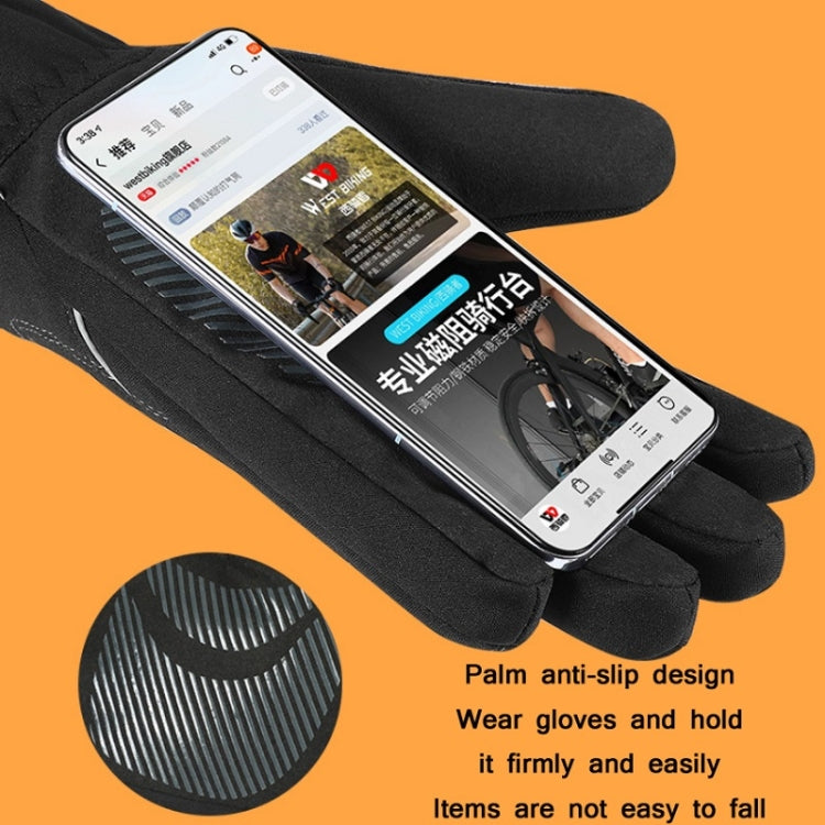 WEST BIKING YP0211221 Winter Warm Fleece Riding Gloves Non-Slip Waterproof Touch Screen Gloves, Size: XL(Black) - free shipping - PMc TechLife - Order now!