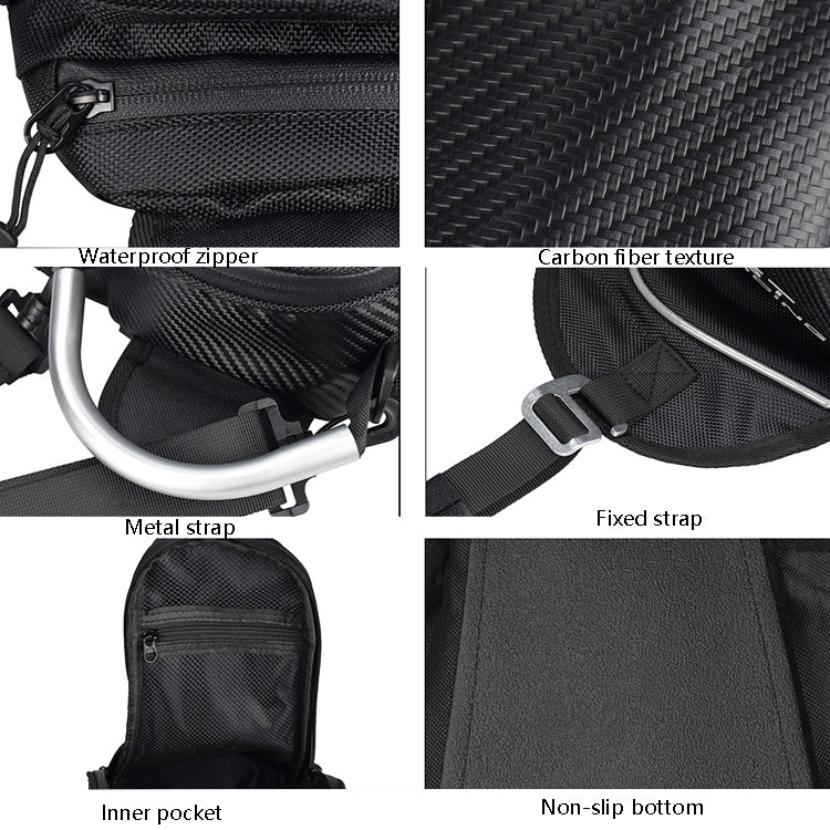 GHOST RACING GR-YXB08 Motorcycle Bag Touch Navigation Fuel Tank Package Dust Waist Bag(Without Magnet (Black)) - free shipping - PMC TechLife - Order now!