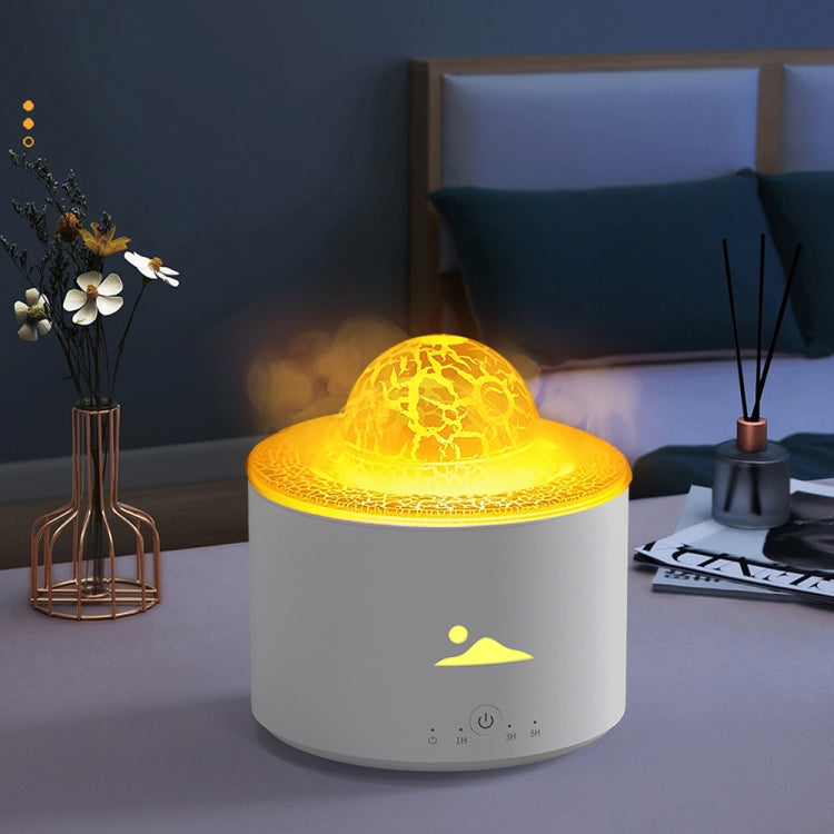 HX-130 Colorful Night Light Planet Desktop Flame Aromatherapy Humidifier, Spec: US Plug(White) - free shipping - PMC TechLife - Order now!