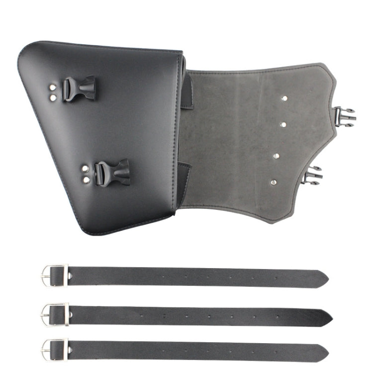 Motorcycle Side Box Package Fast Demolition Triangle Side Bag Leather Cycling Bag(Black) - Bags & Luggages by PMC TechLife | Online Shopping South Africa | PMC TechLife | Buy Now Pay Later Mobicred