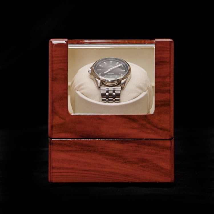 1+0 Automatic Strings Watch Box Varnished Rosewood Grain Watch Shaker, US Plug(13.5 x 13.5 x 13cm) - free shipping - PMC TechLife - Order now!