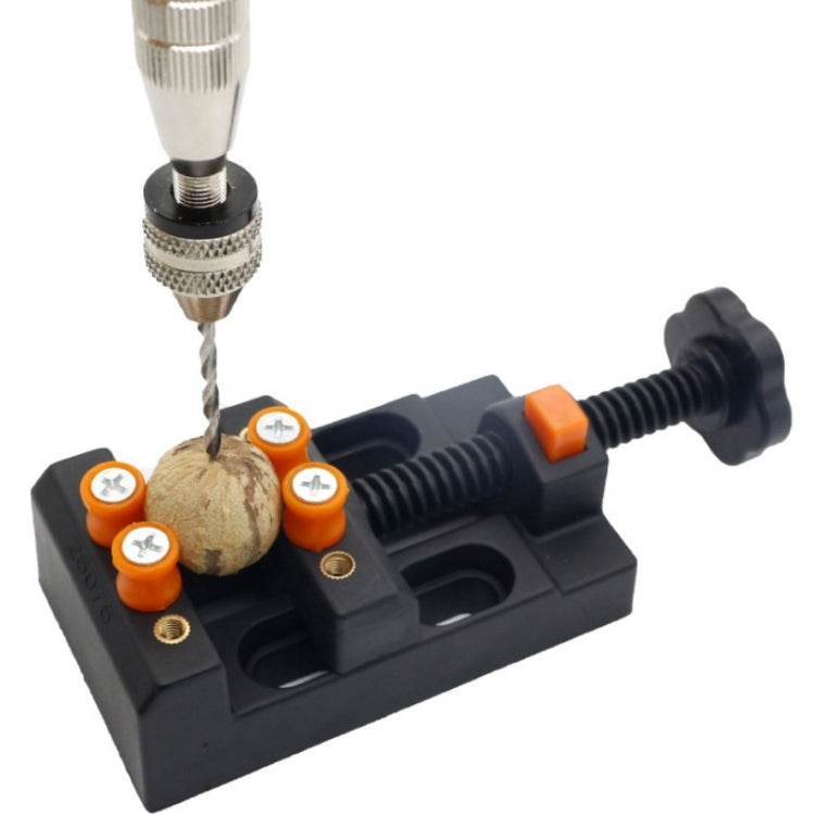 Eight-Hole Mini Flat Bench Vise Bodhi Beads Walnut Fixture(Black) - Others by PMc TechLife | Online Shopping South Africa | PMc TechLife | Buy Now Pay Later Mobicred