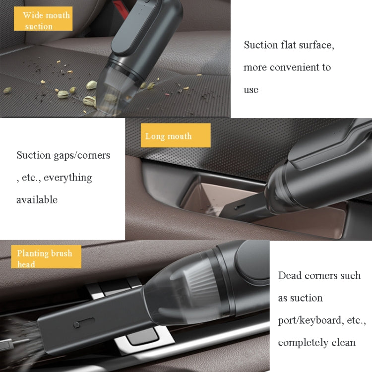 13000 Pa Car Vacuum Cleaner Wireless Handheld Mini Multi-Function UV Sterilization Vacuum Cleaner(Gentleman Black) - Vacuum Cleaner by PMC TechLife | Online Shopping South Africa | PMC TechLife | Buy Now Pay Later Mobicred