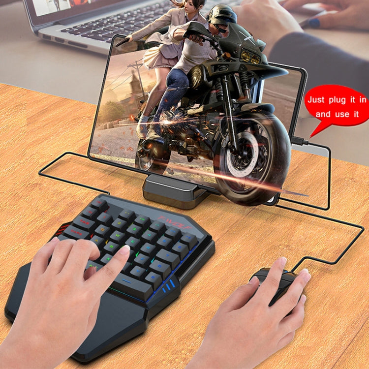 T-WOLF Mobile Gaming One-Handed Keyboard,Specification: TF-900 Set - Wired Keyboard by T-WOLF | Online Shopping South Africa | PMC Jewellery | Buy Now Pay Later Mobicred