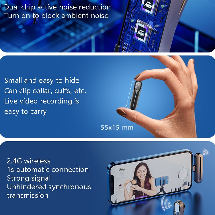 FerTo DX01 Wireless Collar Microphone 2.4G Live Broadcast Equipment, Style: TYPE-C + Charging Bin - free shipping - PMC Jewellery - Order now!