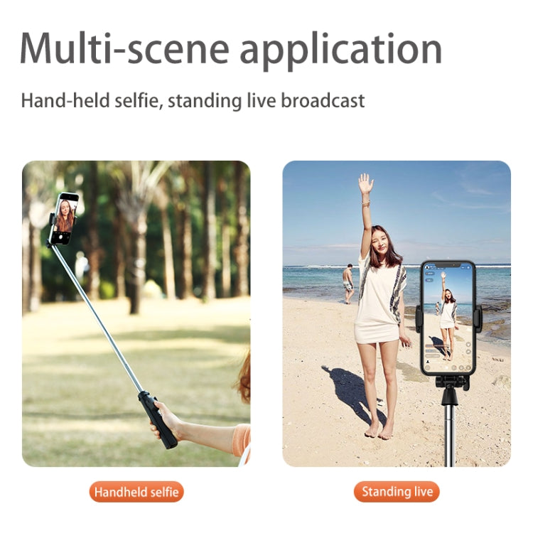 CYKE Folding Telescopic Mobile Phone Broadcast Stand Tripod, Specification: A31E-1.1m (With Light) - free shipping - PMC Jewellery - Order now!