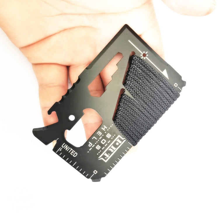 14 In 1 Stainless Steel Multi-Function Outdoor Survival Tool Card With Rope - Emergency Tools by PMC TechLife | Online Shopping South Africa | PMC TechLife | Buy Now Pay Later Mobicred