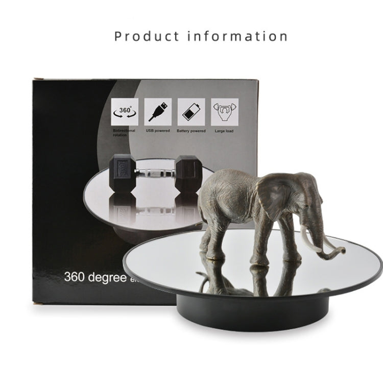 25cm USB Power Rotating Display Stand Video Shooting Props Turntable(White+White Velvet) - by PMC TechLife | Online Shopping South Africa | PMC TechLife | Buy Now Pay Later Mobicred