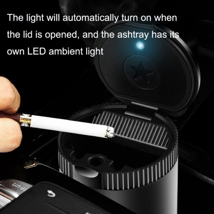 LED Car Ashtray With Cover(Black) - free shipping - PMC TechLife - Order now!