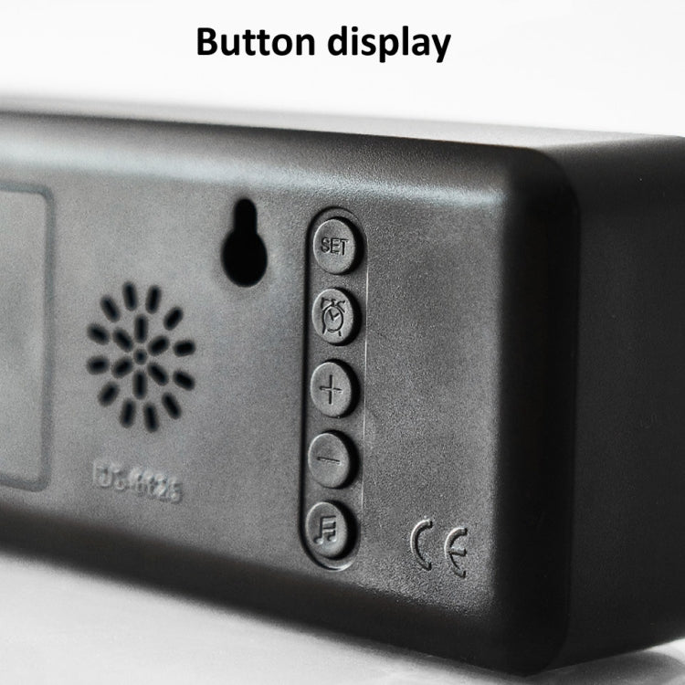 6625D LED Digital Alarm Clock Luminous Desktop Timer Temperature Display Alarm Clock( Black Shell White Light) - Alarm Clocks by PMc TechLife | Online Shopping South Africa | PMc TechLife | Buy Now Pay Later Mobicred