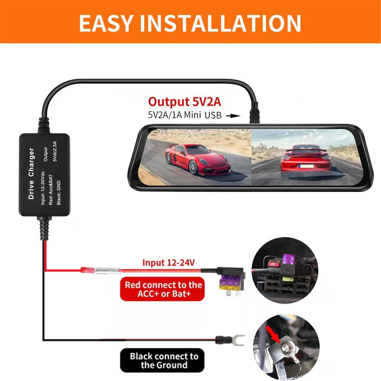 C301 12V to 5V Car ACC Takes Electricity Buck Cables, Model: Buckle + 1 x Take Appliance - Cables & Connectors by PMC TechLife | Online Shopping South Africa | PMC TechLife | Buy Now Pay Later Mobicred