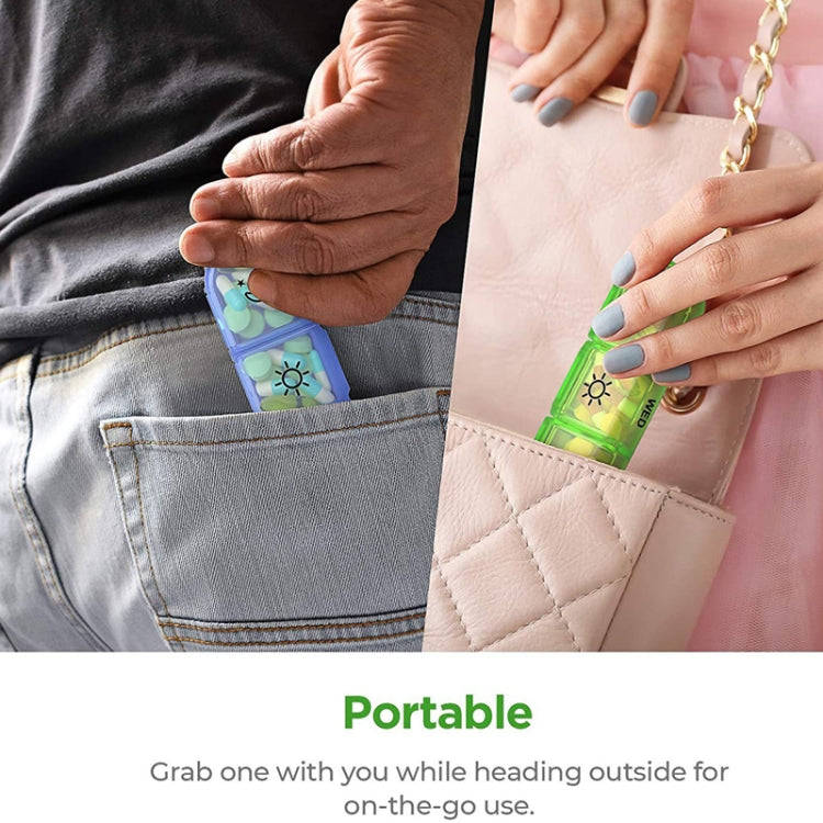 21-compartment Rainbow Pill Box One Week Pill Box(Black +Colorful) - free shipping - PMC TechLife - Order now!