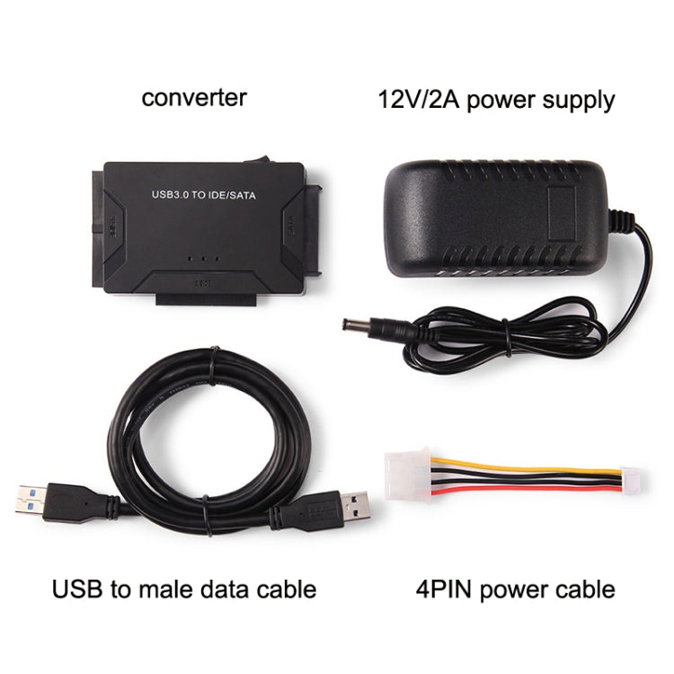 USB3.0 To SATA / IDE Easy Drive Cable Hard Drive Expanding Connector, Plug Specification: UK Plug - USB to IDE / SATA by PMC Jewellery | Online Shopping South Africa | PMC Jewellery | Buy Now Pay Later Mobicred