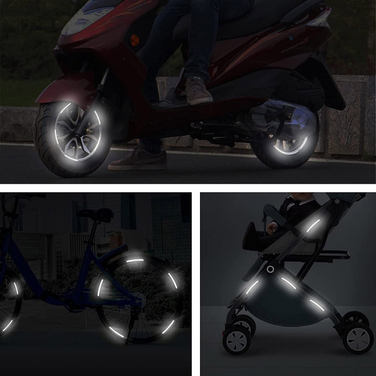 20pcs /Set Car Wheel Reflective Stickers 3D Personal Decoration Tire Warning Stickers(Fluorescence) - Decorative Strip by PMC TechLife | Online Shopping South Africa | PMC TechLife