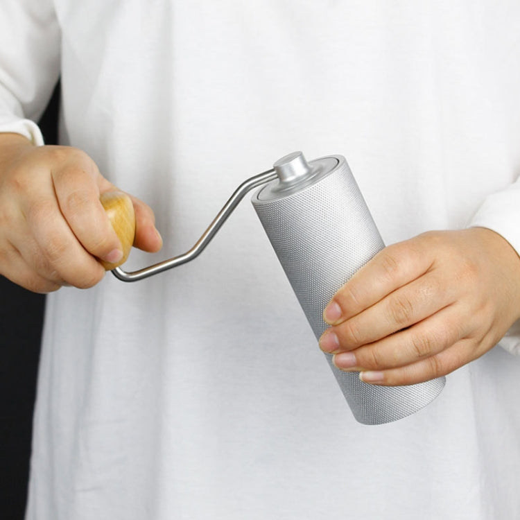 CNC Stainless Steel Hand Crank Coffee Bean Grinder, Specification: Seven Corner Silver - free shipping - PMC TechLife - Order now!