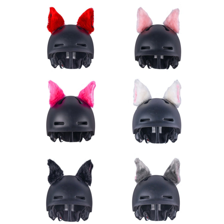 4PCS Motorcycle Plush Ear Helmet Decoration(Rose Red) - Ornamental Parts by PMC TechLife | Online Shopping South Africa | PMC TechLife | Buy Now Pay Later Mobicred