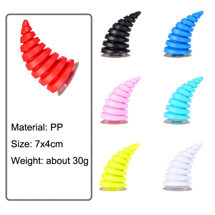 2PCS Motorcycle Horn Sucker Helmet Decoration(Black) - Ornamental Parts by PMC TechLife | Online Shopping South Africa | PMC TechLife