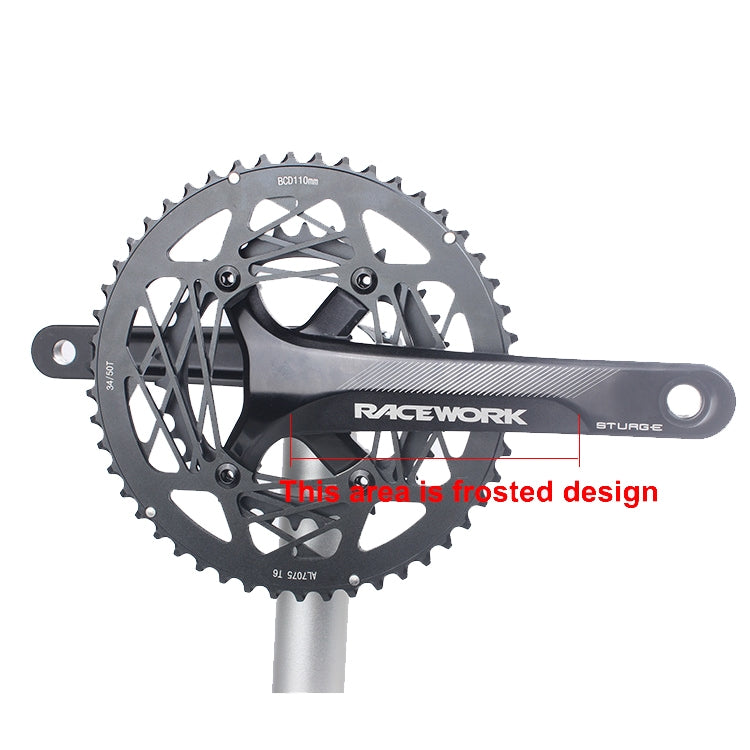 RACEWORK RKRFA Road Bike Aluminum Alloy 22-speed Crankset, Spec: 50-34T with BB - free shipping - PMc TechLife - Order now!