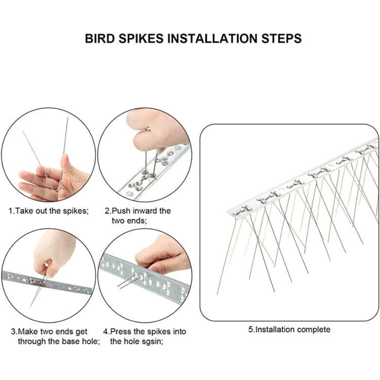 50cm Long Bird Repellent Anti-cat Thorn Stainless Steel Anti-bird Thorn - free shipping - PMC TechLife - Order now!