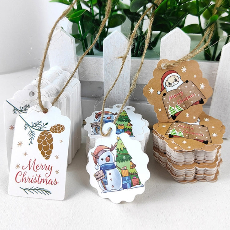 100pcs / Pack Christmas Kraft Paper Tag Gift Wrap Card Set(L-31) - Gift Bags & Wrapping Supplies by PMC TechLife | Online Shopping South Africa | PMC TechLife