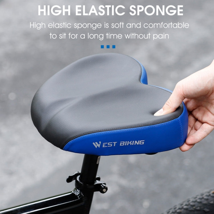 WEST BIKING Bicycle Widened And Comfortable Shock Absorbing Saddle(Black Red) - free shipping - PMC TechLife - Order now!