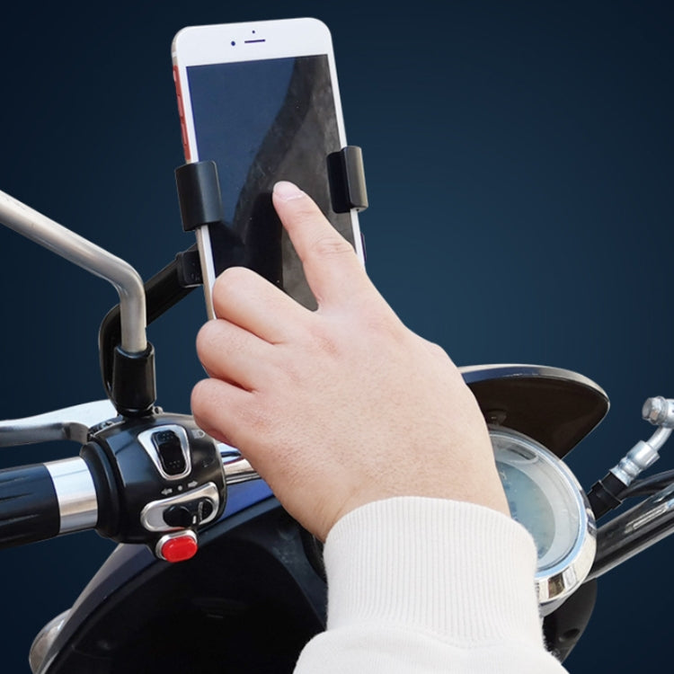 YY02 Bicycle Motorcycle Electric Vehicle Universal Mobile Phone Holder, Style: Rearview Mirror + Wrench + Screw - Holders by PMC TechLife | Online Shopping South Africa | PMC TechLife | Buy Now Pay Later Mobicred