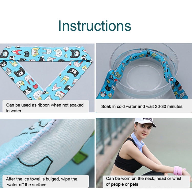 3 PCS Summer Cooling Bandana Neck Wraps Scarf For Women Men Kids Pet, Color: Black Leaves - Sports Towels by PMC TechLife | Online Shopping South Africa | PMC TechLife