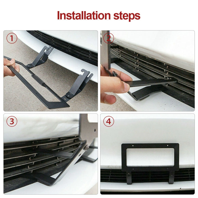 Punch-free Front License Plate Holder American License Plate Bracket(For Tesla Model 3) - License Plate Covers & Frames by PMC TechLife | Online Shopping South Africa | PMC TechLife | Buy Now Pay Later Mobicred