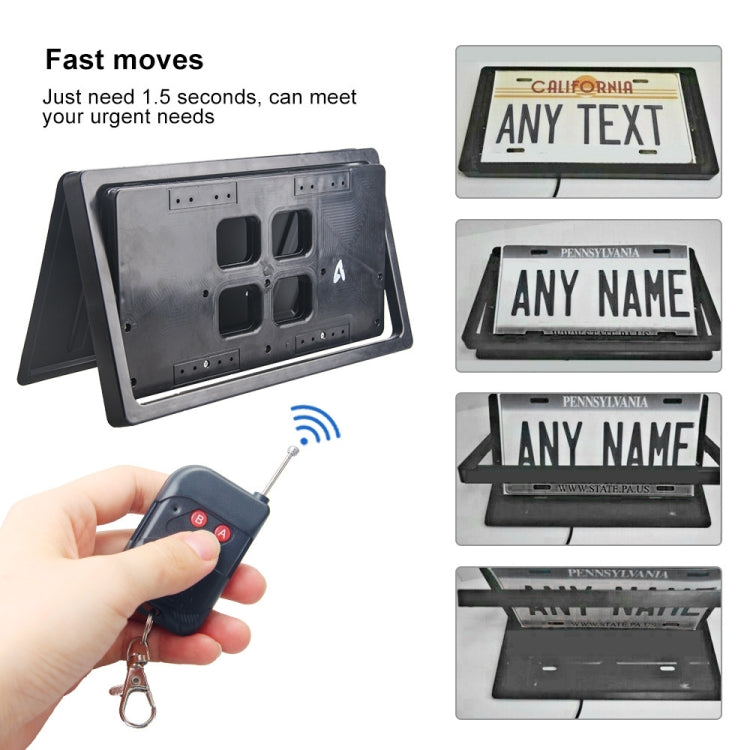 US Standard Car Flip Retractable License Plate Holder Hidden Shutter Cover License Plate Holder - License Plate Covers & Frames by PMC TechLife | Online Shopping South Africa | PMC TechLife | Buy Now Pay Later Mobicred