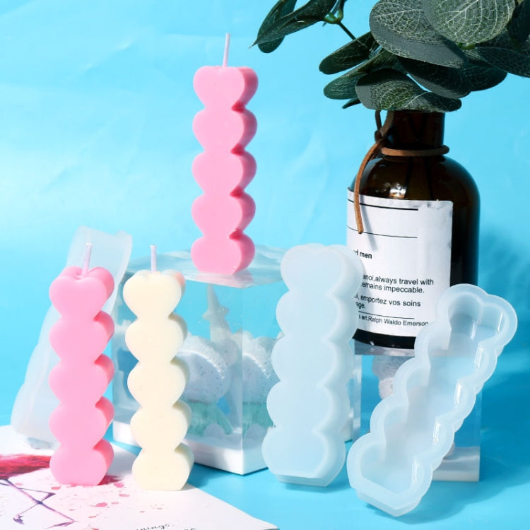 D2111-1 DIY Drop Mold Heart Candle Silicone Mold - Arts & Crafts by PMC TechLife | Online Shopping South Africa | PMC TechLife