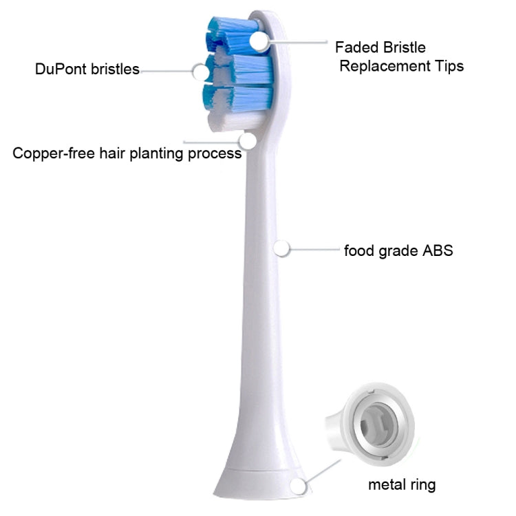 2 PCS Electric Toothbrush Head for Ulike UB602 UB603 UB601,Style: Bright White Type White - Replacement Brush Heads by PMC TechLife | Online Shopping South Africa | PMC TechLife | Buy Now Pay Later Mobicred