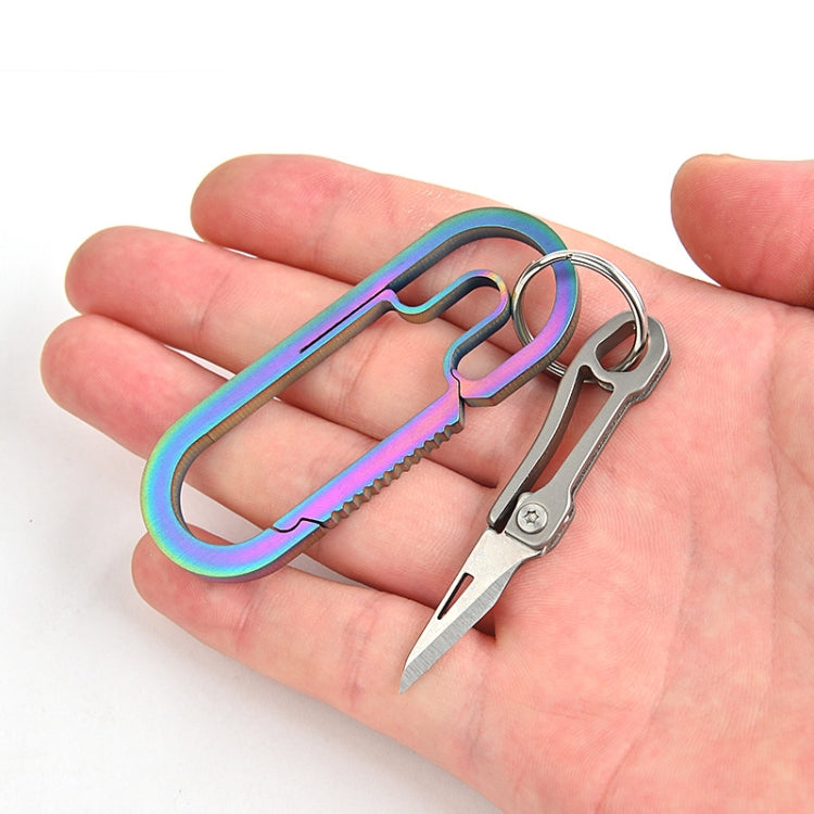 Titanium Alloy Mini Folding Knife Express Knife EDC Keychain Pendant - Burin &Cutting Knife by PMC TechLife | Online Shopping South Africa | PMC TechLife