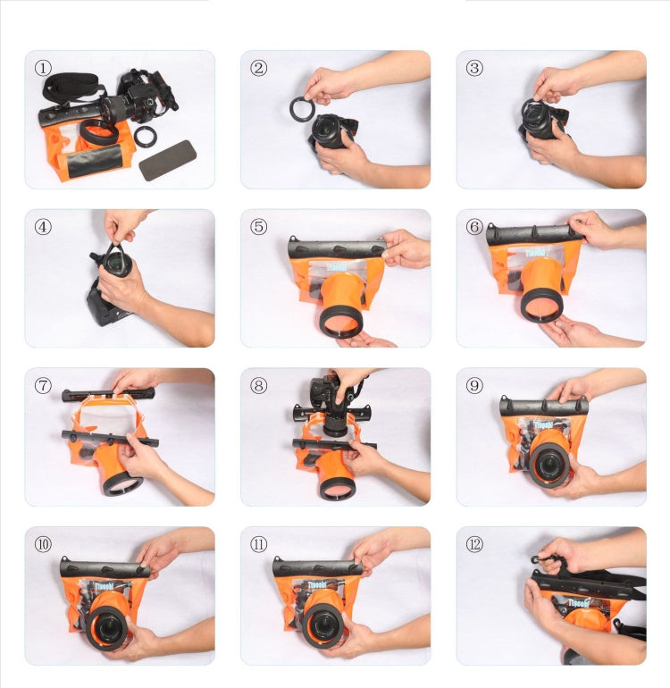 Tteoobl 20m Underwater Diving Camera Housing Case Pouch Camera Waterproof Dry Bag, Size: M(White) - free shipping - PMC TechLife - Order now!