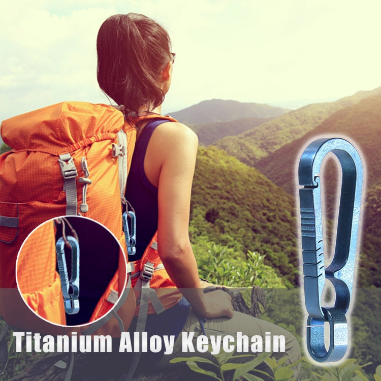 Men Titanium Alloy Keychain Car Key Waist Hanging(Blue) - Key Rings by PMC TechLife | Online Shopping South Africa | PMC TechLife