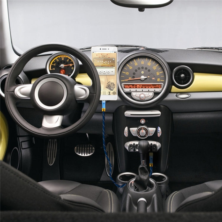 EMK 90-Degree Car 3.5mm Audio Cable Extension Cable, Cable Length: 1.5M(Blue) - free shipping - PMC TechLife - Order now!