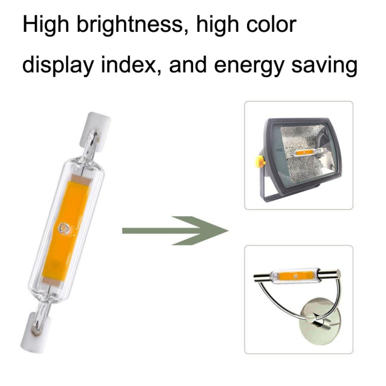 118mm 20W R7S LED COB Dimmer Glass Lamp Double-end Horizontal Plug-in Light(220v Cold White Light) - free shipping - PMc TechLife - Order now!