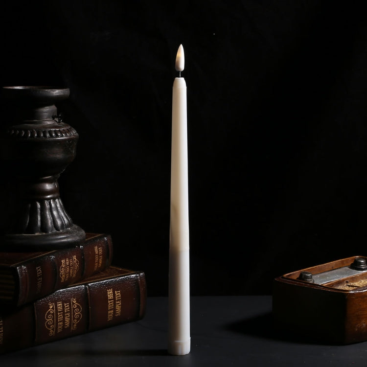 6 PCS B003 White Shell Long-rod Simulation Candle Light with Remote Control(B Yellow Light) - Holiday Lights by PMc TechLife | Online Shopping South Africa | PMc TechLife | Buy Now Pay Later Mobicred