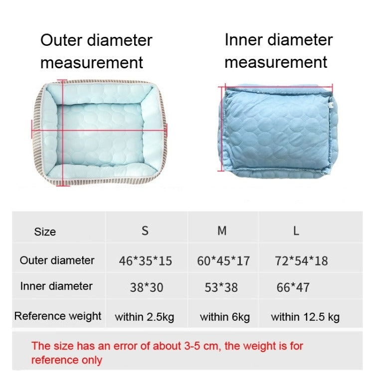 Summer Cold Feeling Dog Cat Kennel Ice Silk Cool Den M(Blue) - Pet Houses & Accessories by PMC TechLife | Online Shopping South Africa | PMC TechLife | Buy Now Pay Later Mobicred