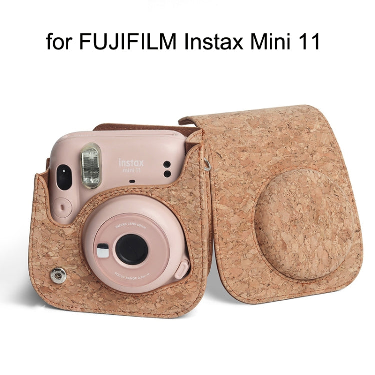 Cork Camera Bag Shoulder Bag Digital Photography Leather Case For FUJIFILM Instax Mini 11 - Leather Bag by PMC TechLife | Online Shopping South Africa | PMC TechLife | Buy Now Pay Later Mobicred