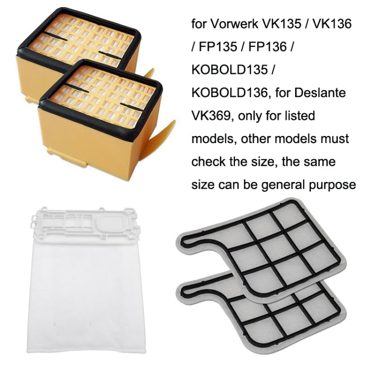 5PCS Dust Bag For Vorwerk VK135 / VK136 Vacuum Cleaner Accessories - free shipping - PMC TechLife - Order now!