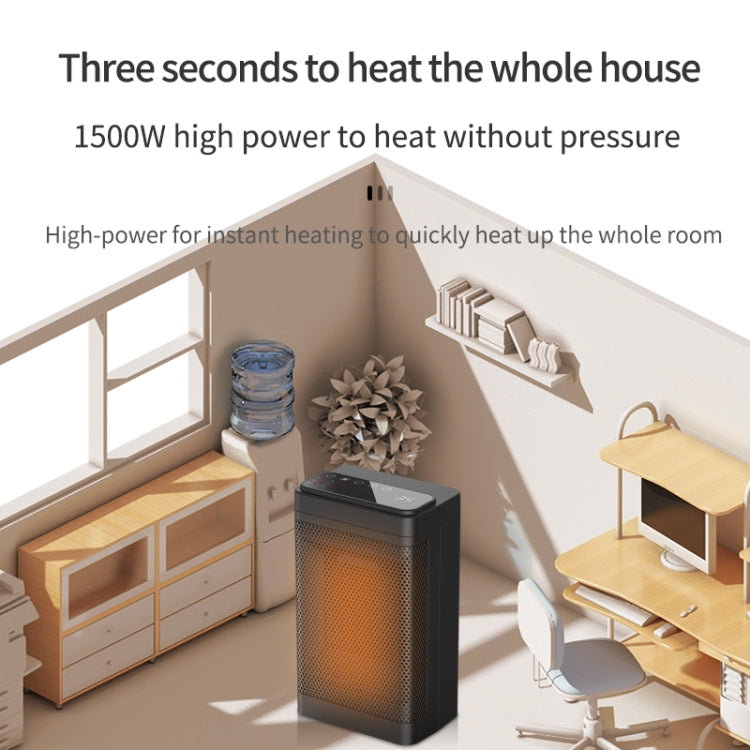 Office Household Mute Desktop Shaking Head Electric Heaters, Spec: Screen (EU Plug) - Electric Heaters by PMC TechLife | Online Shopping South Africa | PMC TechLife | Buy Now Pay Later Mobicred