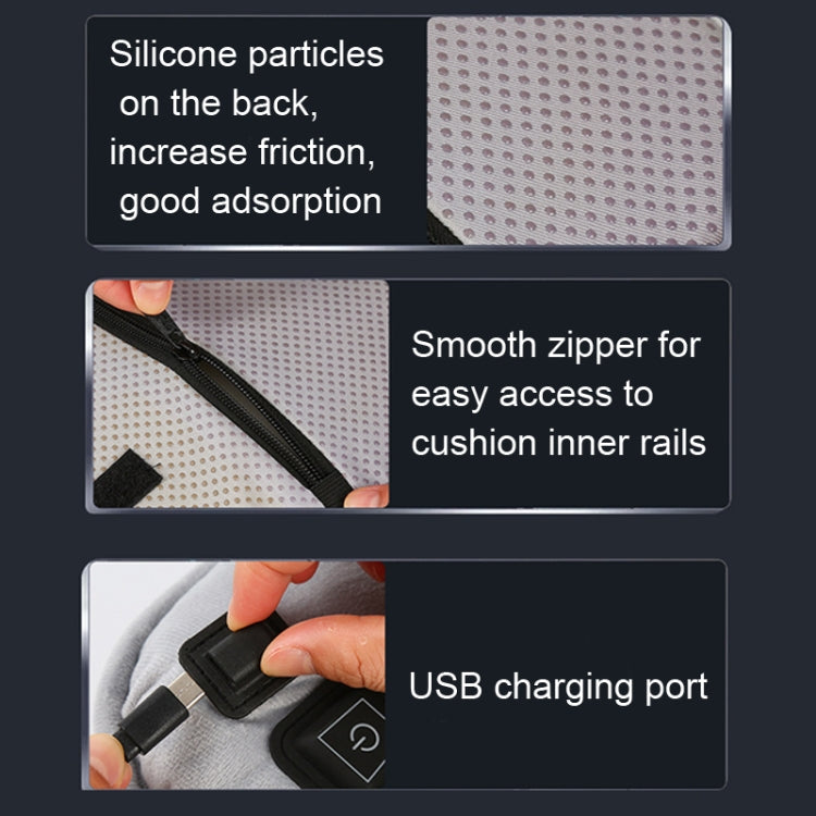 10W 5V USB Adjustable Temperature Graphene Heated Cushion Office Chair Cushion(Light Grey) - Cushions & Pillows by PMC TechLife | Online Shopping South Africa | PMC TechLife | Buy Now Pay Later Mobicred