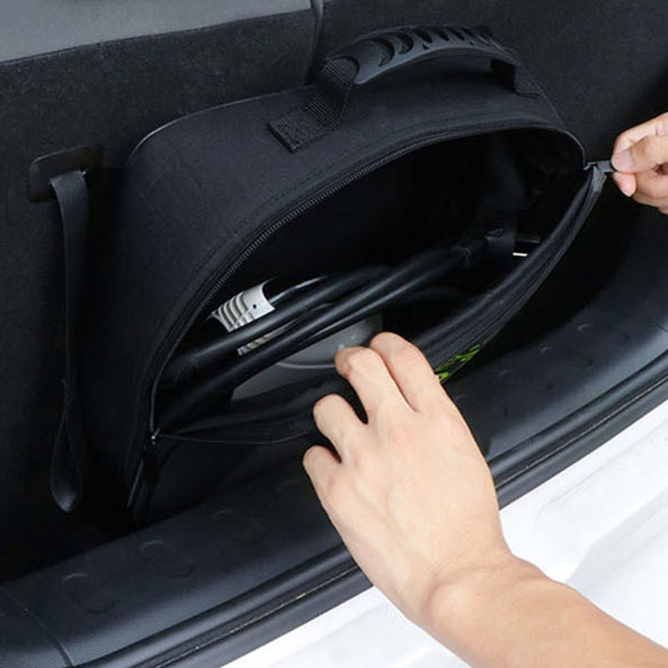 Car Charging Cable Storage Bag Carry Bag For Electric Vehicle Charger Plugs,Spec: Square With Logo - EV Charger Accessories by PMC TechLife | Online Shopping South Africa | PMC TechLife