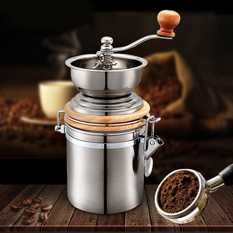 Household Stainless Steel Hand Crank Coffee Bean Grinder - free shipping - PMC TechLife - Order now!