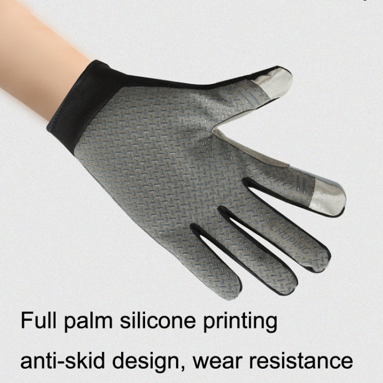 1 Pair QX0002 Sports Sunscreen Touch Screen Non-slip Wear Resistant Shock Absorbing Cycling Gloves, Size: L(Orange) - Cycling Gloves by PMC TechLife | Online Shopping South Africa | PMC TechLife | Buy Now Pay Later Mobicred