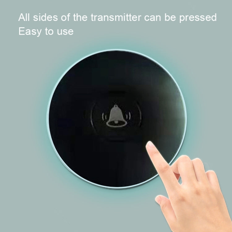 R16 1 For 1 Smart Wireless Self-Powered Hotel Home Electronic Call Doorbell(EU Plug Black) - Wireless Doorbell by PMc TechLife | Online Shopping South Africa | PMc TechLife | Buy Now Pay Later Mobicred