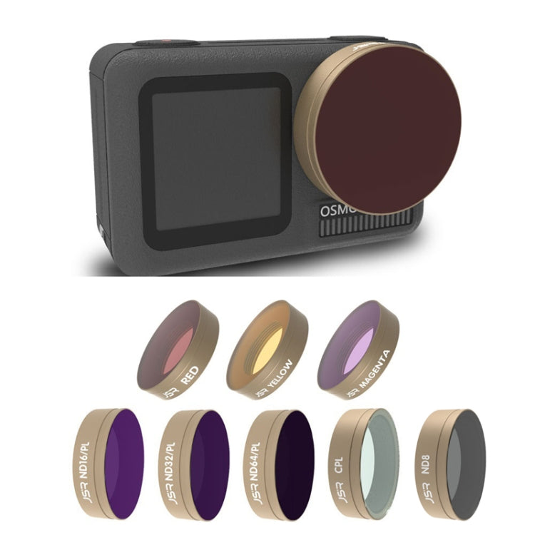 JSR For DJI Osmo Action Motion Camera Filter, Style: LG-Red - Lens Filter by JSR | Online Shopping South Africa | PMC TechLife | Buy Now Pay Later Mobicred